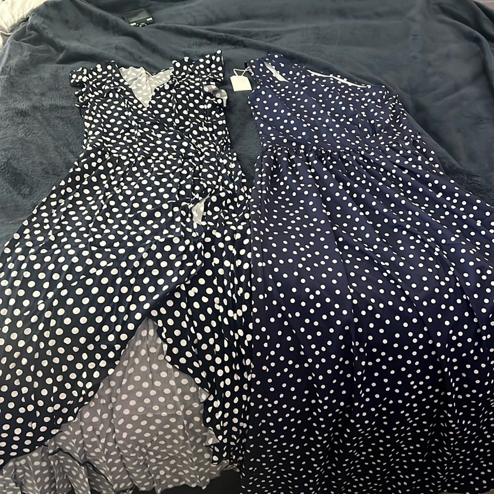 2 polka dot maxi dress brand new lg